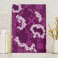 Mokihana Maile and Ilima Leis Canvas Wall Art Akala Hawaiian Tapa Quilt Pattern - Polynesian Pride