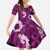 Mokihana Maile and Ilima Leis Family Matching Puletasi and Hawaiian Shirt Akala Hawaiian Tapa Quilt Pattern - Polynesian Pride