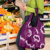 Mokihana Maile and Ilima Leis Grocery Bag Akala Hawaiian Tapa Quilt Pattern - Polynesian Pride