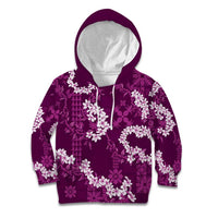 Mokihana Maile and Ilima Leis Kid Hoodie Akala Hawaiian Tapa Quilt Pattern - Polynesian Pride