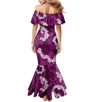 Mokihana Maile and Ilima Leis Mermaid Dress Akala Hawaiian Tapa Quilt Pattern - Polynesian Pride