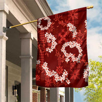 Mokihana Maile and Ilima Leis Garden Flag Ulaʻula Hawaiian Tapa Quilt Pattern - Polynesian Pride