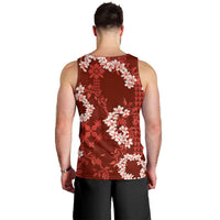 Mokihana Maile and Ilima Leis Men Tank Top Ulaʻula Hawaiian Tapa Quilt Pattern - Polynesian Pride