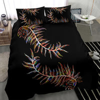 New Zealand Bedding Set Aotearoa Silver Fern Mixed Papua Shell Red Vibe LT9 - Polynesian Pride