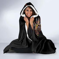 New Zealand Hooded Blanket Aotearoa Silver Fern Mixed Papua Shell Red Vibe LT9 - Polynesian Pride