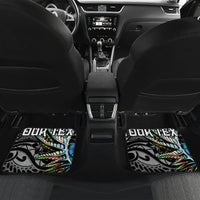 Custom New Zealand Rugby Car Mats NZ Black Fern Champions History With Papua Shell LT9 - Polynesian Pride