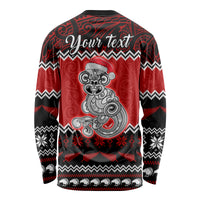 Personalised New Zealand Christmas Long Sleeve Shirt Maori Tiki Meri Kirihimete LT9 - Polynesian Pride