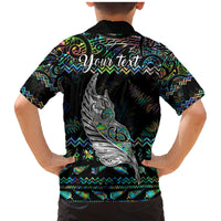 Personalised New Zealand Christmas Family Matching Mermaid Dress and Hawaiian Shirt Maori Fern Manaia Meri Kirihimete with Papaua Shell LT9 - Polynesian Pride