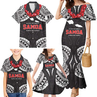 Samoa Black Saturday Family Matching Mermaid Dress and Hawaiian Shirt Samoa mo Samoa with Black Ula Fala