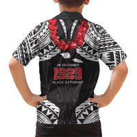 Samoa Black Saturday Kid Hawaiian Shirt Samoa mo Samoa with Black Ula Fala LT9 - Polynesian Pride