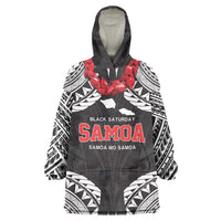 Samoa Black Saturday Wearable Blanket Hoodie Samoa mo Samoa with Black Ula Fala