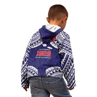 Samoa Black Saturday Kid Hoodie Samoa mo Samoa with Blue Ula Fala LT9 - Polynesian Pride