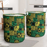 Cook Islands Mere Kiritimiti Laundry Basket Pacific Patchwork Xmas Vibes - Polynesian Pride