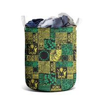 Cook Islands Mere Kiritimiti Laundry Basket Pacific Patchwork Xmas Vibes - Polynesian Pride