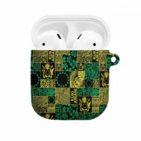 Cook Islands Mere Kiritimiti AirPods Case Pacific Patchwork Xmas Vibes LT9 Green - Polynesian Pride