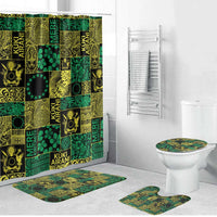 Cook Islands Mere Kiritimiti Bathroom Set Pacific Patchwork Xmas Vibes - Polynesian Pride