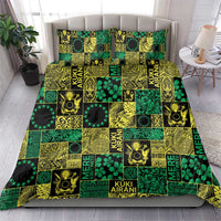 Cook Islands Mere Kiritimiti Bedding Set Pacific Patchwork Xmas Vibes - Polynesian Pride