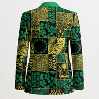 Cook Islands Mere Kiritimiti Blazer Pacific Patchwork Xmas Vibes - Polynesian Pride