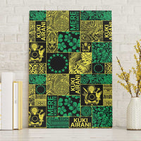 Cook Islands Mere Kiritimiti Canvas Wall Art Pacific Patchwork Xmas Vibes - Polynesian Pride