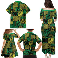 Cook Islands Mere Kiritimiti Family Matching Puletasi and Hawaiian Shirt Pacific Patchwork Xmas Vibes LT9 - Polynesian Pride