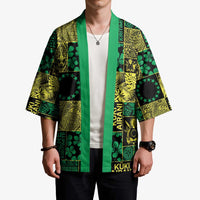 Cook Islands Mere Kiritimiti Kimono Pacific Patchwork Xmas Vibes - Polynesian Pride