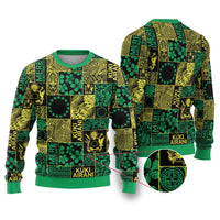 Cook Islands Mere Kiritimiti Ugly Christmas Sweater Pacific Patchwork Xmas Vibes - Polynesian Pride