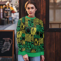 Cook Islands Mere Kiritimiti Ugly Christmas Sweater Pacific Patchwork Xmas Vibes - Polynesian Pride