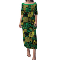 Cook Islands Mere Kiritimiti Puletasi Pacific Patchwork Xmas Vibes - Polynesian Pride