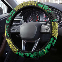 Cook Islands Mere Kiritimiti Steering Wheel Cover Pacific Patchwork Xmas Vibes - Polynesian Pride