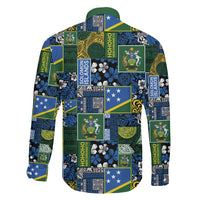Solomon Islands Meri Kirihimete Family Matching Off Shoulder Maxi Dress and Hawaiian Shirt Pacific Patchwork Xmas Vibes - Polynesian Pride