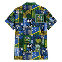 Solomon Islands Meri Kirihimete Family Matching Puletasi and Hawaiian Shirt Pacific Patchwork Xmas Vibes - Polynesian Pride