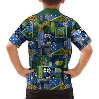Solomon Islands Meri Kirihimete Kid Hawaiian Shirt Pacific Patchwork Xmas Vibes LT9 - Polynesian Pride