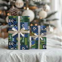 Solomon Islands Meri Kirihimete Wrapping Paper Pacific Patchwork Xmas Vibes - Polynesian Pride
