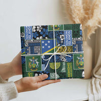 Solomon Islands Meri Kirihimete Wrapping Paper Pacific Patchwork Xmas Vibes - Polynesian Pride