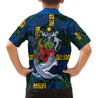 Solomon Islands Meri Kirihimete Family Matching Puletasi and Hawaiian Shirt Funny Santa Riding Shark LT9 - Polynesian Pride