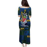 Solomon Islands Meri Kirihimete Family Matching Puletasi and Hawaiian Shirt Funny Santa Riding Shark LT9 - Polynesian Pride