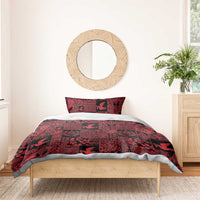 Black Tonga Kilisimasi Fiefia Bedding Set Pacific Patchwork Xmas Vibes - Polynesian Pride