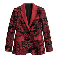 Black Tonga Kilisimasi Fiefia Blazer Pacific Patchwork Xmas Vibes - Polynesian Pride