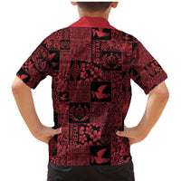 Black Tonga Kilisimasi Fiefia Family Matching Mermaid Dress and Hawaiian Shirt Pacific Patchwork Xmas Vibes - Polynesian Pride