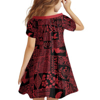 Black Tonga Kilisimasi Fiefia Family Matching Off Shoulder Maxi Dress and Hawaiian Shirt Pacific Patchwork Xmas Vibes - Polynesian Pride