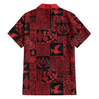 Black Tonga Kilisimasi Fiefia Family Matching Off Shoulder Maxi Dress and Hawaiian Shirt Pacific Patchwork Xmas Vibes - Polynesian Pride