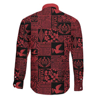 Black Tonga Kilisimasi Fiefia Family Matching Off Shoulder Maxi Dress and Hawaiian Shirt Pacific Patchwork Xmas Vibes - Polynesian Pride