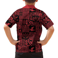 Black Tonga Kilisimasi Fiefia Family Matching Summer Maxi Dress and Hawaiian Shirt Pacific Patchwork Xmas Vibes - Polynesian Pride