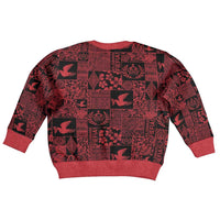 Black Tonga Kilisimasi Fiefia Kid Ugly Christmas Sweater Pacific Patchwork Xmas Vibes - Polynesian Pride