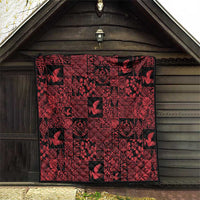 Black Tonga Kilisimasi Fiefia Quilt Pacific Patchwork Xmas Vibes - Polynesian Pride