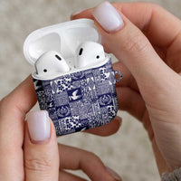 Blue Tonga Kilisimasi Fiefia AirPods Case Pacific Patchwork Xmas Vibes - Polynesian Pride