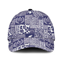 Blue Tonga Kilisimasi Fiefia Classic Cap Pacific Patchwork Xmas Vibes - Polynesian Pride