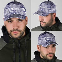 Blue Tonga Kilisimasi Fiefia Classic Cap Pacific Patchwork Xmas Vibes - Polynesian Pride