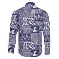 Blue Tonga Kilisimasi Fiefia Family Matching Mermaid Dress and Hawaiian Shirt Pacific Patchwork Xmas Vibes - Polynesian Pride