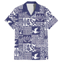 Blue Tonga Kilisimasi Fiefia Hawaiian Shirt Pacific Patchwork Xmas Vibes - Polynesian Pride